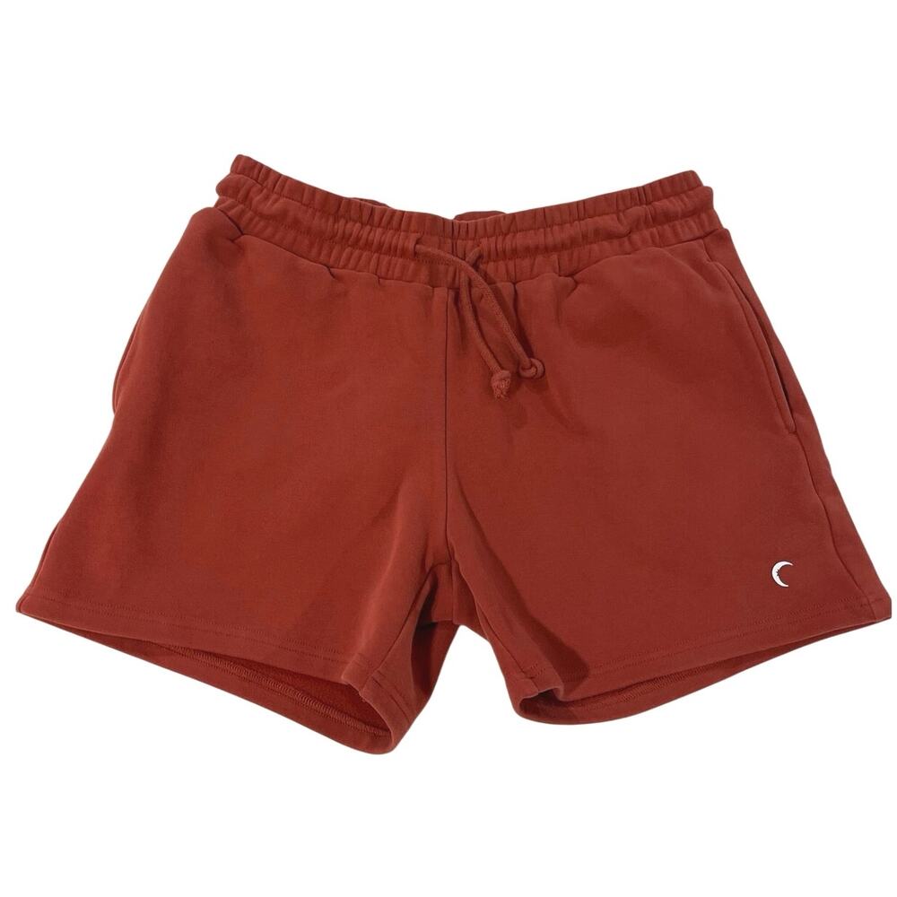 Zyia Active Rust Red Sweat Shorts XL Fits M Drawstring Lounge Shorts